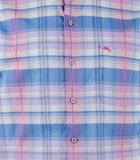 Tommy Bahama Men's Big & Tall Sarasota Stretch Prismatic Long Sleeve Button-Down Shirt XLT Blue Aster