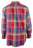 POLO RALPH LAUREN Men's Big & Tall Classic Fit Long Sleeve Plaid Oxford Shirt RdBl 4XLT Red/Blue