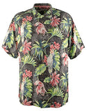 Tommy Bahama Men's Big and Tall Tahitian Tweets Camp Shirt-BLK-3XLB Multi