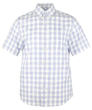 Southern Tide Men's Proclamation Buffalo Check Short Sleeve Shirt Surf Blue Small