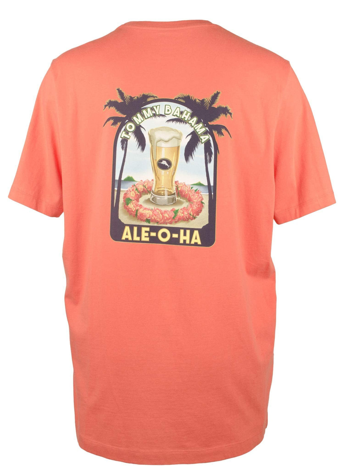 Tommy Bahama Men's Ale-O-Ha Short Sleeve Graphic T-Shirts Mango Small