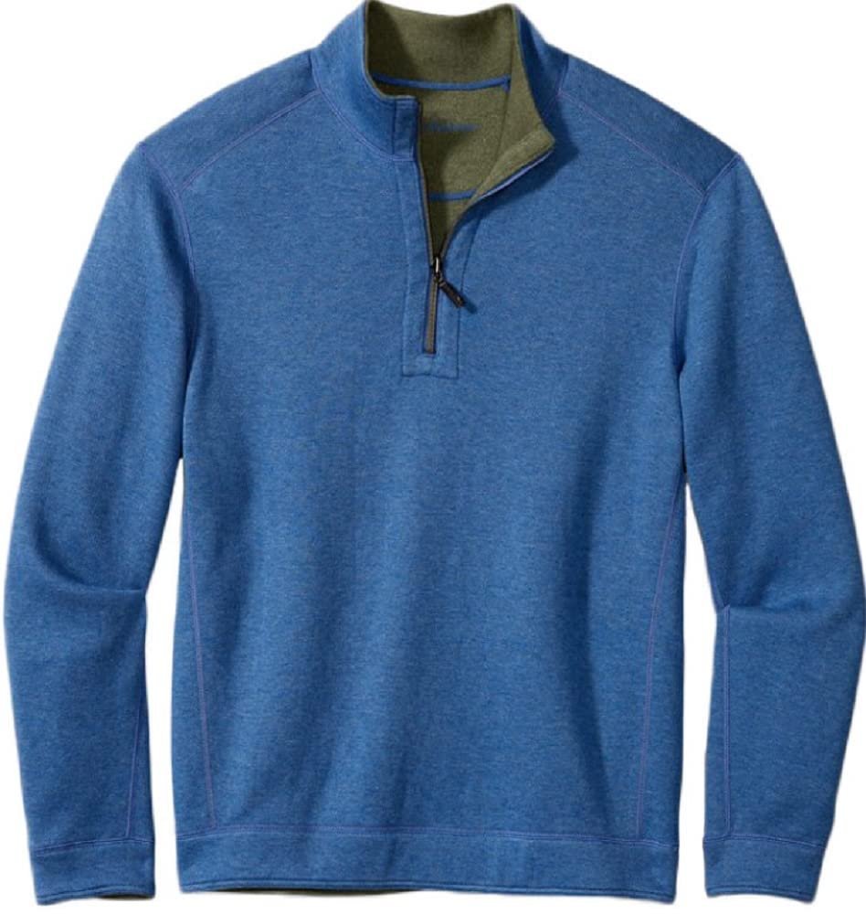 Tommy Bahama Men's Big & Tall Flipshore Long Sleeve Sweatshirt Bright Cobalt Heather 4XB
