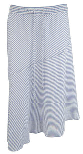 Lauren Ralph Lauren Women's Asymmetrical Stripe Midi Skirt