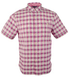 Tommy Bahama Men's La Veleta Check Short Sleeve Camp Shirt Sparkling Grape Medium