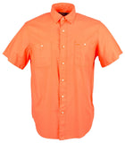 Ralph Lauren Men's Classic Fit Short Sleeve Button Down Shirt Racing Orange 2XL