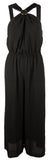 Women's Wide Leg Crop Jumpsuit-BLK-XL