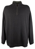 Tommy Bahama Men's Big & Tall Flipshore Half Zip Sweatshirt (Ebony, 4XB)