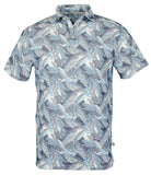 Polo Tommy Bahama Jungle Bay de manga corta para hombre, talla pequeña, Mar Caspio
