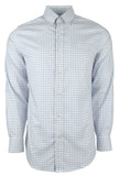 Men's Plaid Button Down Long Sleeve Shirt-DB-S Dutch Blue