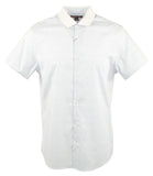 Men's Slim Fit Short Sleeve Woven Shirt-B-XL