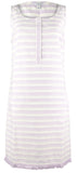 Southern Tide Women's Corrine Fringe Hem Sleeveless Shift Dress Purple Sky