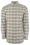 Camisa Oxford de manga larga con doble cepillado para hombre Southern Tide, gris grava, talla mediana