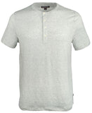 Michael Kors Men's Henley Short Sleeve Shirt-HG-XL Heather Grey