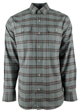 Men's Stretch Plaid Button Down Shirt-J-M