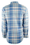 Men's Trim Fit Plaid Button Down Shirt-DB-S Dutch Blue