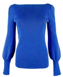 Women's Plus Puff Sleeve Knit Sweater BO 1X
