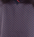 Active Women's Plus Size Polka Dot Print Top Blouse 1X Navy Multi