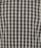 Bugatchi Men's Plaid Classic Fit Long Sleeves Shirt BLK Medium