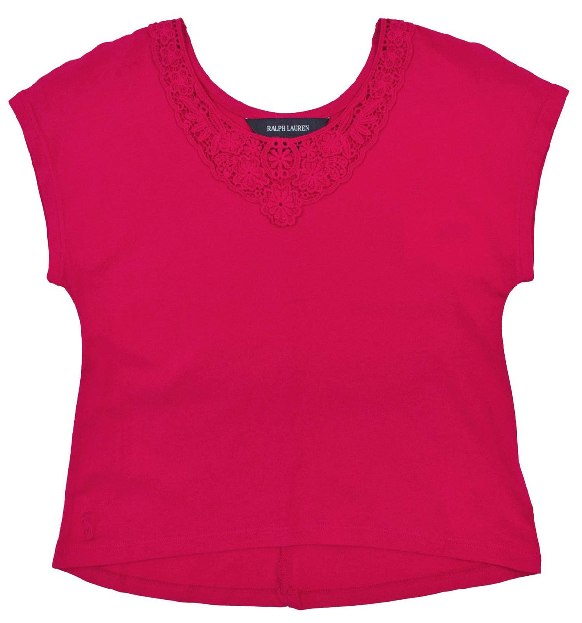 Camiseta de jersey con mangas cortas para niña Ralph Lauren, 2/2T, rosa