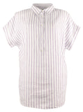 Lauren Ralph Lauren Women's Plus Striped Linen Shirt PW 3X