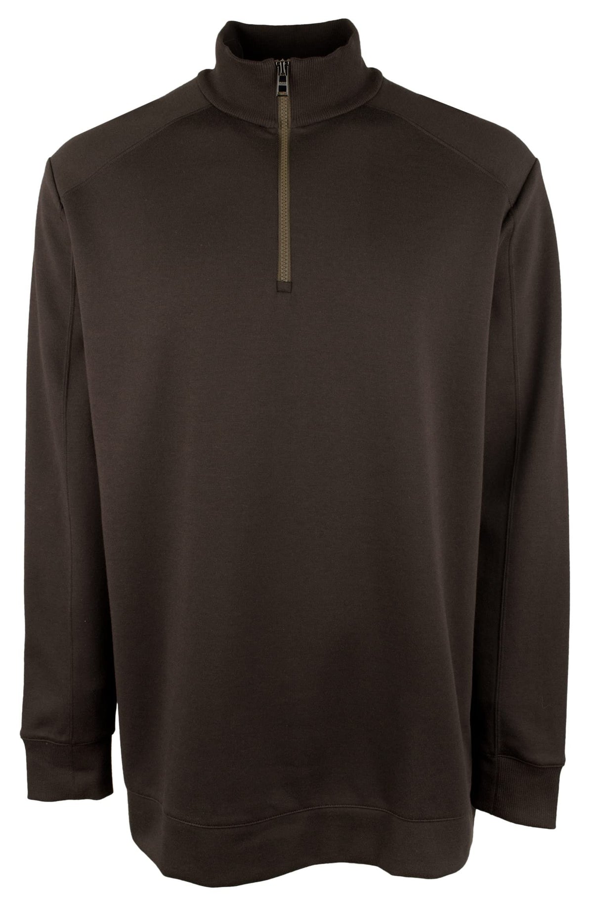 Hugo Boss Men's Sidney Jersey Quarter Zip Pullover Sweatshirt 2XL Dark Brown