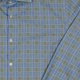 Men's Bold-Check Sharp Fit Dress Shirt Green/Blue
