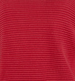 Suéter otomano con lentejuelas Bonita para mujer, cuello en V, rojo, talla grande
