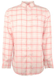 Southern Tide Men's Headland Moultrie Plaid Long Sleeve Sport Shirt Large Flamingo Pink