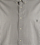 POLO RALPH LAUREN Men's Big & Tall Long Sleeve Sanded Twill Shirt 4XB Black/White