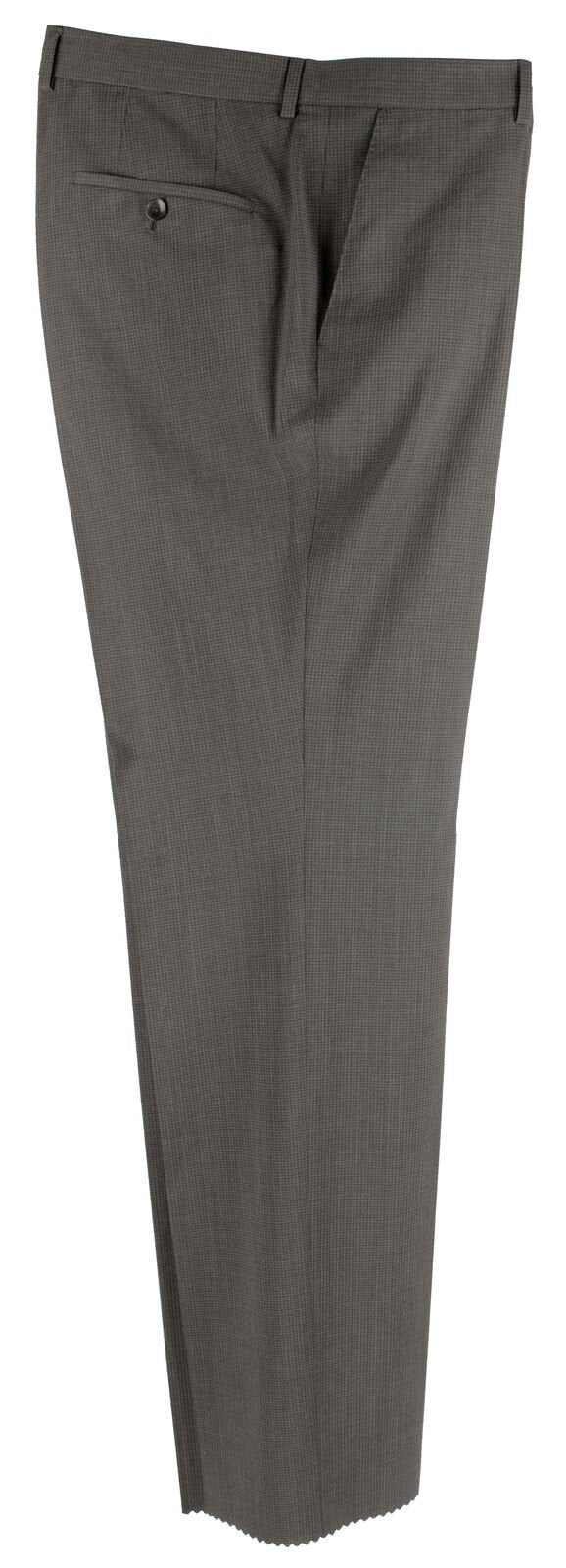 Hugo Boss Men's Madisen Plaid  Flat Front Dress Pants 38 R Open Gray