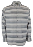Tommy Bahama Big & Tall Long Sleeve Lazlo Ombre Stripe Camp Shirt 4XB Fog Gray
