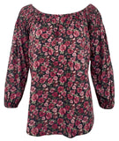 Lauren Ralph Lauren Women's Petite Floral Print Off-The-Shoulder Blouse