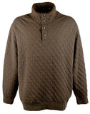 POLO RALPH LAUREN Men's Big & Tall Long Sleeve Quilt Double Knit Jersey Pullover BrwnH 4XLT Brown Heather
