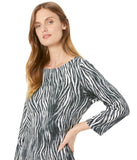 Tommy Bahama Women's Darcy Zesty Zebra Dress Storm Grey Small