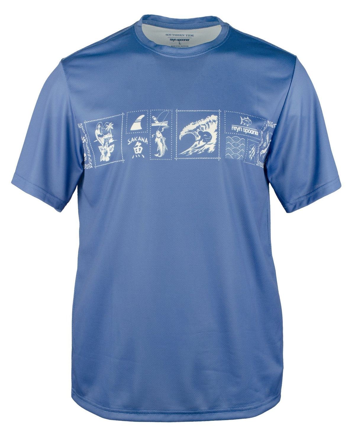 Southern Tide Men's Reyn Spooner Bandana Performance T-Shirt Pomeii Blue Small