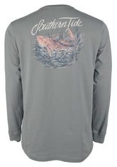 Southern Tide Men's Reelin Redfish Long Sleeve T-Shirts Harbour Mist Medium