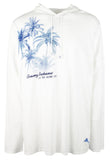 Tommy Bahama Men's Big & Tall Frond Of The Jungle Lux long Sleeve Hoodie T-Shirt 3XB White