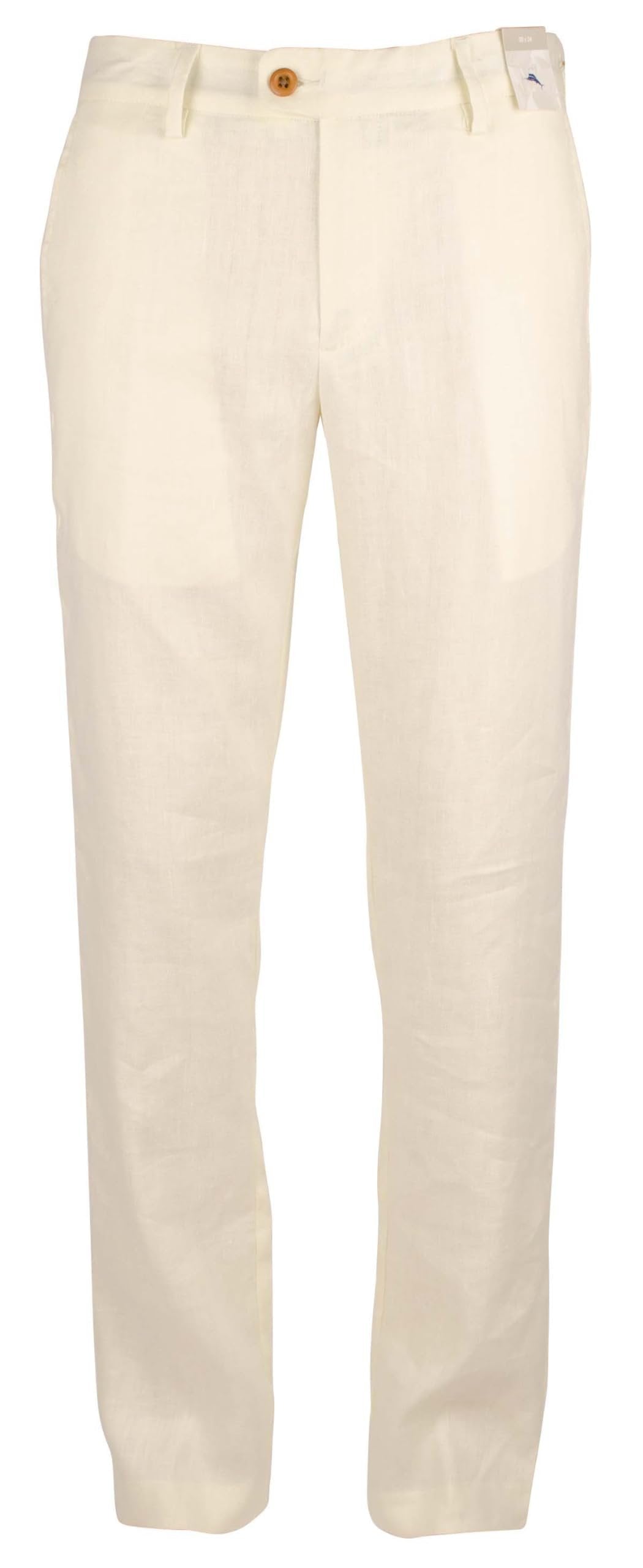 Men's Mahalo Bay Linen Flat Front Pants BSnd 30Wx34L Bleached Sand