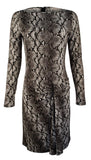 Michael Kors Women's Long Sleeve Snake Print Dress