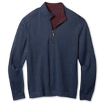 Tommy Bahama Men's Flipshore Reversible Quarter Zip Pullover Blue Size XX-Large