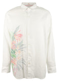 Tommy Bahama Men's Floral Long Sleeve Button Down Shirts White 2XL