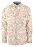 Tommy Bahama Men's Coastline Lush Vines Leaf Print Corduroy Button Down Shirt Trpl Peach Medium