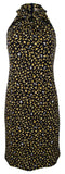 Michael Kors Women's Halter Ring Neck Floral Print Jersey Dress