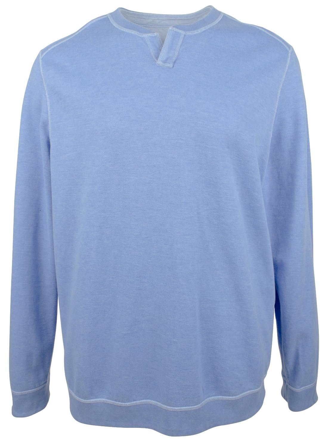 Tommy Bahama Men's Big & Tall Flipfield Abaco Reversible Sweatshirt 4XB Sky Blue Heather