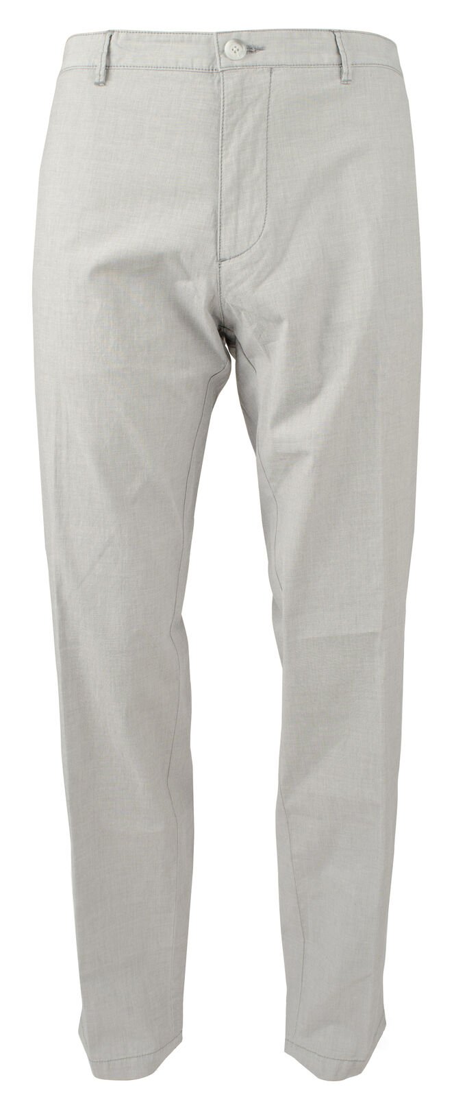 Hugo Boss Men's Kaito Slim Fit Stretch Flat Front Chino Pants 38 R Open Gray