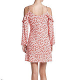 Michael Kors Women's Lydia Floral Print Cold Shoulder Chain Strap Dress WOrg XS