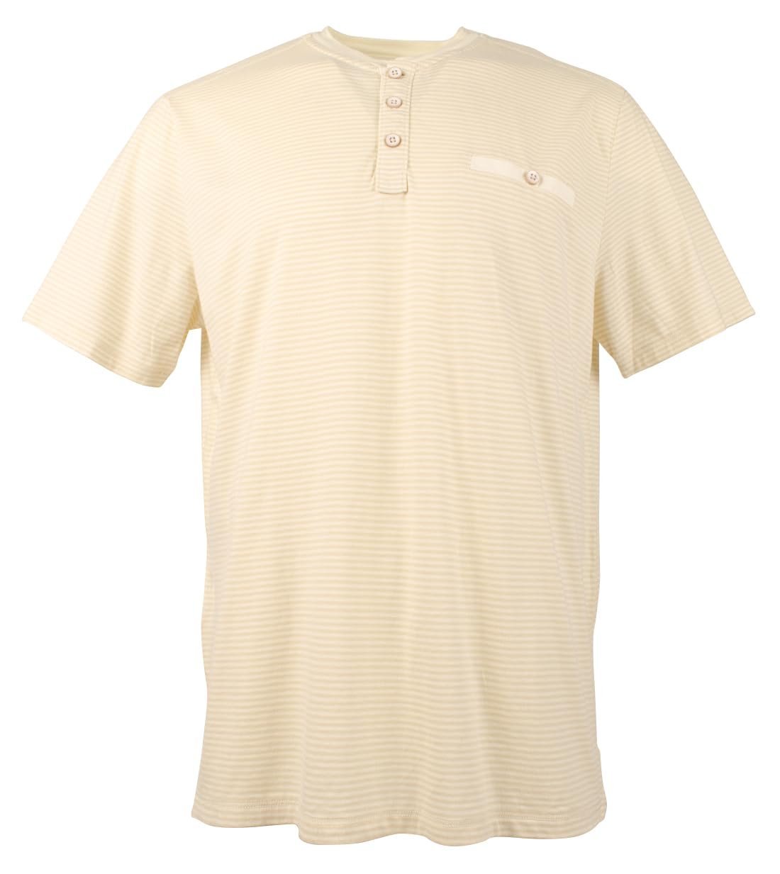 Tommy Bahama Men's Schooner Stripe Short Sleeve Henley T-Shirt Bleached Sand Medium