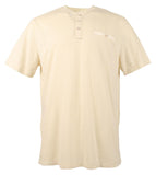 Tommy Bahama Men's Schooner Stripe Short Sleeve Henley T-Shirt Bleached Sand Medium