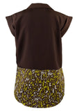 Michael Kors Women's Colorblock Print Blouse Top ALW L