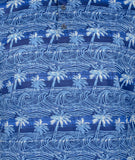 BUGATCHI Men's Hendrix Palms & Waves Print Polo Shirt Blu Small, Classic Blue